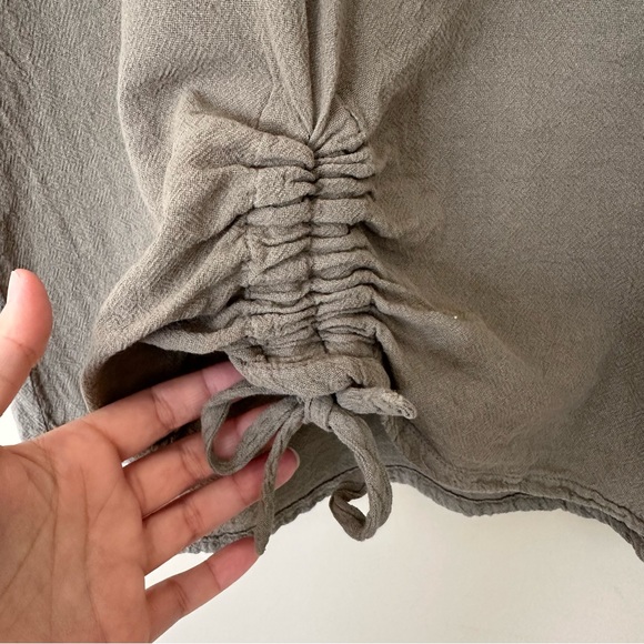 Oh My Gauze! Taupe Short Sleeve Top - Picture 3 of 7